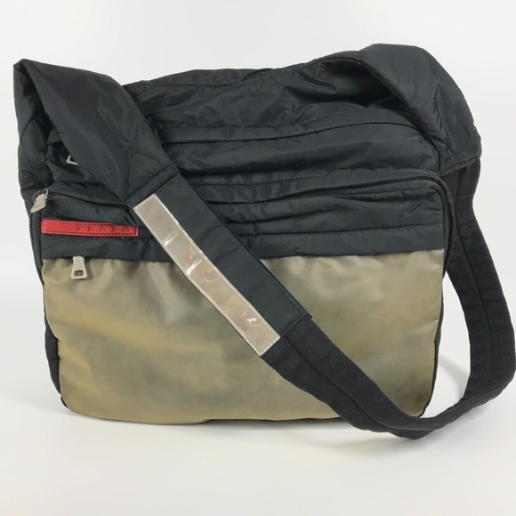 PRADA Prada logo bag, crossbody, pochette, shoulder nylon, men's, women's, black - Picture 1 of 10